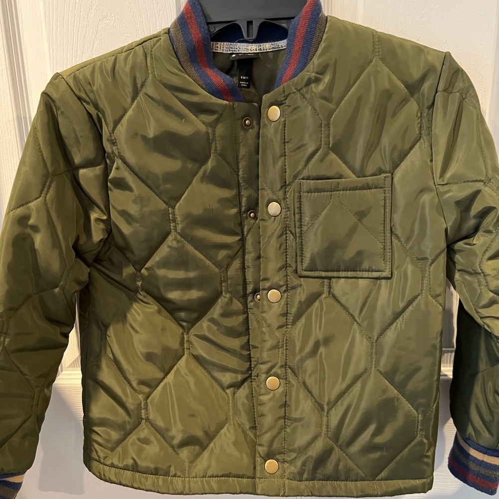 Art Class army green quilted jacket